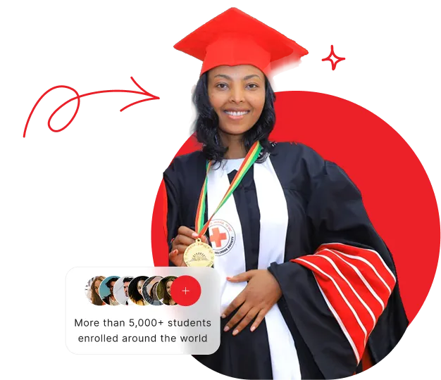 A graduating student in Ethiopian Red Cross School of Humanity